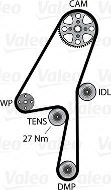 Valeo 614585 - Pompa acqua + Kit cinghie dentate www.autoricambit.com