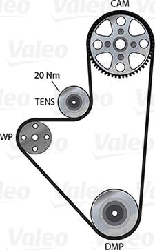 Valeo 614534 - Pompa acqua + Kit cinghie dentate www.autoricambit.com