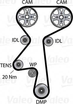 Valeo 614689 - Pompa acqua + Kit cinghie dentate www.autoricambit.com