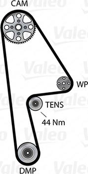 Valeo 614607 - Pompa acqua + Kit cinghie dentate www.autoricambit.com