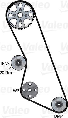 Valeo 614676 - Pompa acqua + Kit cinghie dentate www.autoricambit.com