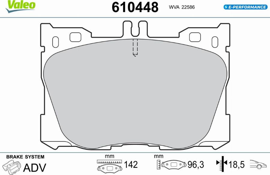 Valeo 610448 - Kit pastiglie freno, Freno a disco www.autoricambit.com