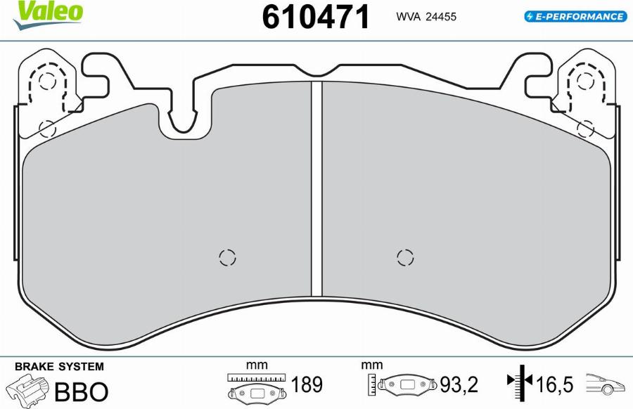 Valeo 610471 - Kit pastiglie freno, Freno a disco www.autoricambit.com