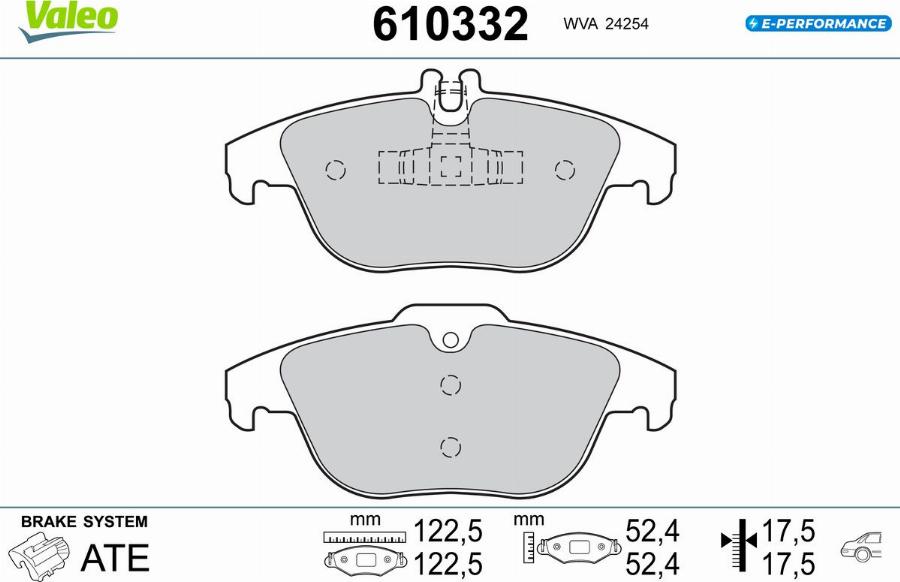 Valeo 610332 - Kit pastiglie freno, Freno a disco www.autoricambit.com