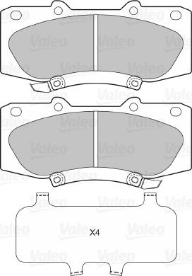 Valeo 670284 - Kit pastiglie freno, Freno a disco www.autoricambit.com