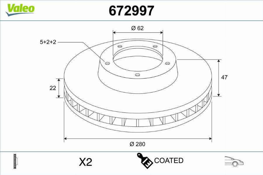 Valeo 672997 - Discofreno www.autoricambit.com