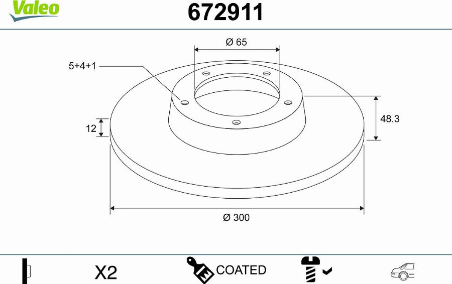 Valeo 672911 - Discofreno www.autoricambit.com