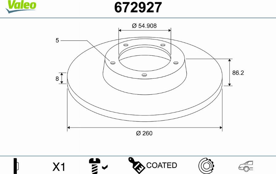 Valeo 672927 - Discofreno www.autoricambit.com