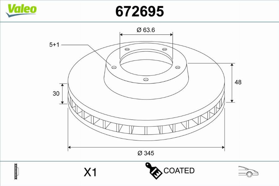 Valeo 672695 - Discofreno www.autoricambit.com