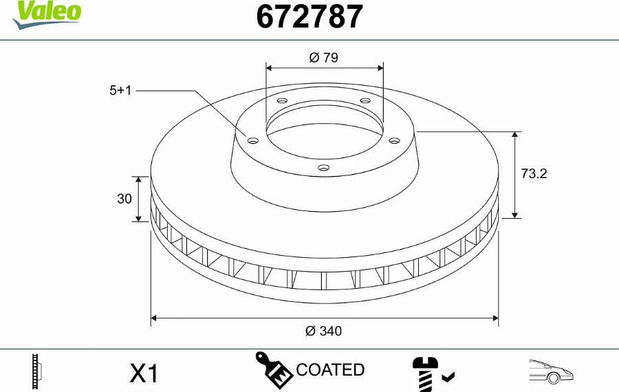 Valeo 672787 - Discofreno www.autoricambit.com