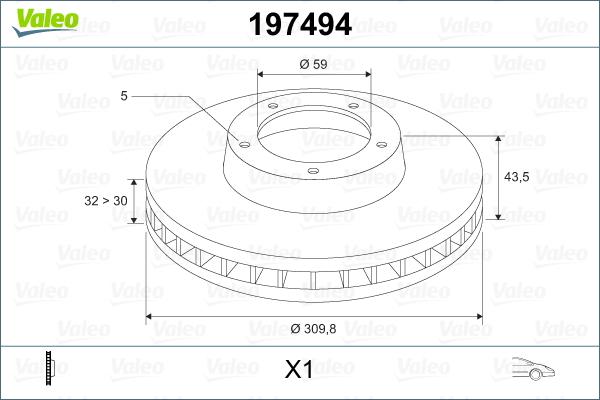 Valeo 197494 - Discofreno www.autoricambit.com