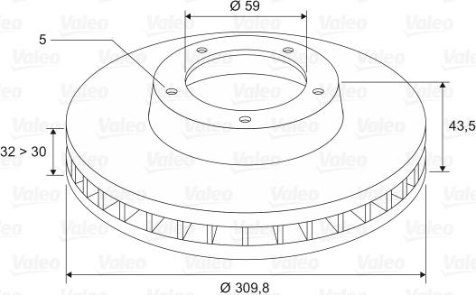 Valeo 197494 - Discofreno www.autoricambit.com