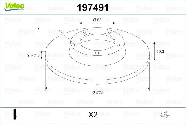 Valeo 197491 - Discofreno www.autoricambit.com