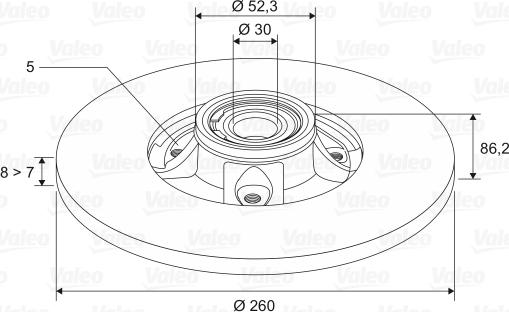 Valeo 197453 - Discofreno www.autoricambit.com