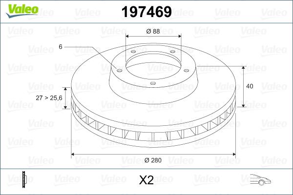 Valeo 197469 - Discofreno www.autoricambit.com