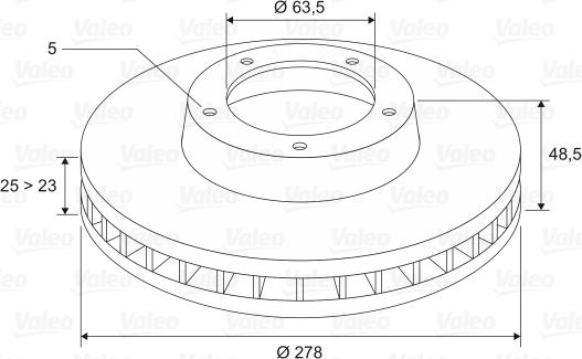 Valeo 197461 - Discofreno www.autoricambit.com