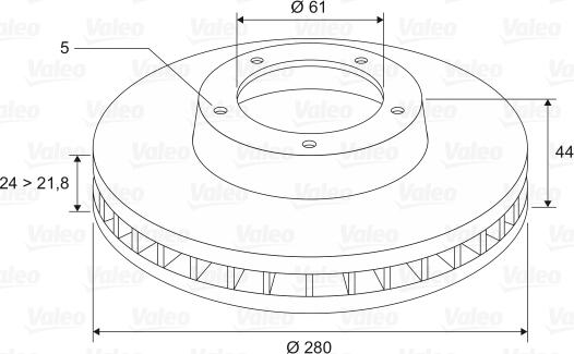 Valeo 197485 - Discofreno www.autoricambit.com