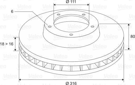 Valeo 197552 - Discofreno www.autoricambit.com