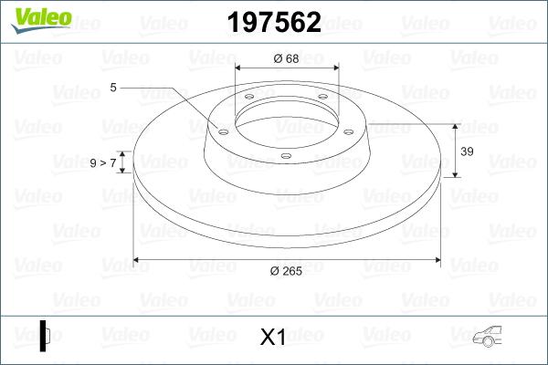 Valeo 197562 - Discofreno www.autoricambit.com