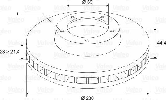 Valeo 197502 - Discofreno www.autoricambit.com