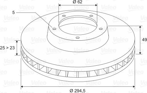 Valeo 197537 - Discofreno www.autoricambit.com