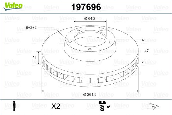 Valeo 197696 - Discofreno www.autoricambit.com