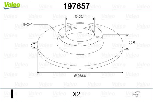 Valeo 197657 - Discofreno www.autoricambit.com