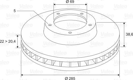 Valeo 197067 - Discofreno www.autoricambit.com