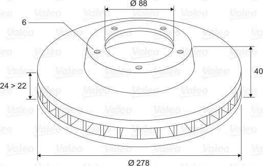 Valeo 197195 - Discofreno www.autoricambit.com