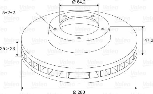 Valeo 197153 - Discofreno www.autoricambit.com