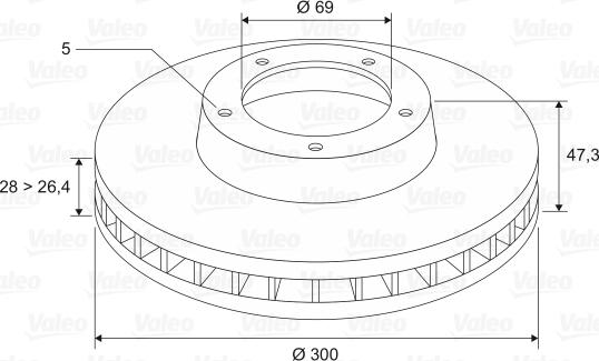 Valeo 197174 - Discofreno www.autoricambit.com