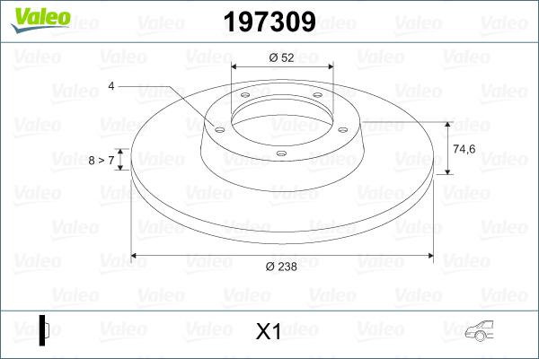 Valeo 197309 - Discofreno www.autoricambit.com