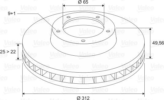 Valeo 197242 - Discofreno www.autoricambit.com