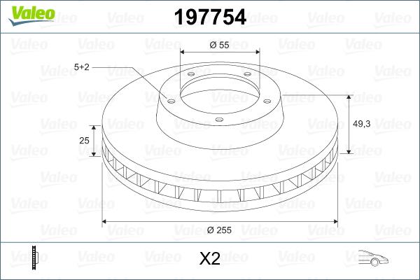 Valeo 197754 - Discofreno www.autoricambit.com