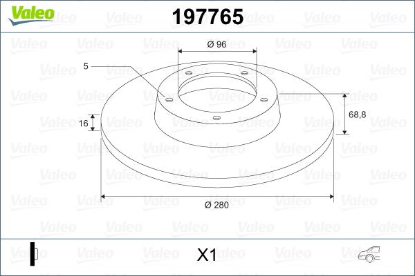 Valeo 197765 - Discofreno www.autoricambit.com