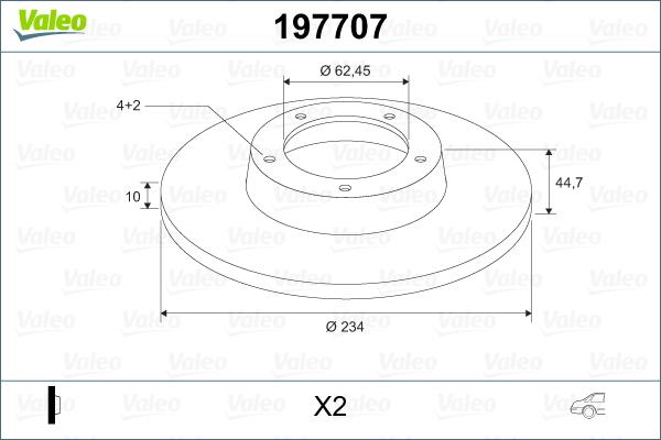 Valeo 197707 - Discofreno www.autoricambit.com