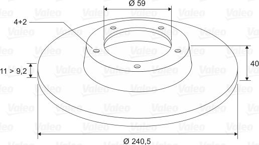 Valeo 186406 - Discofreno www.autoricambit.com