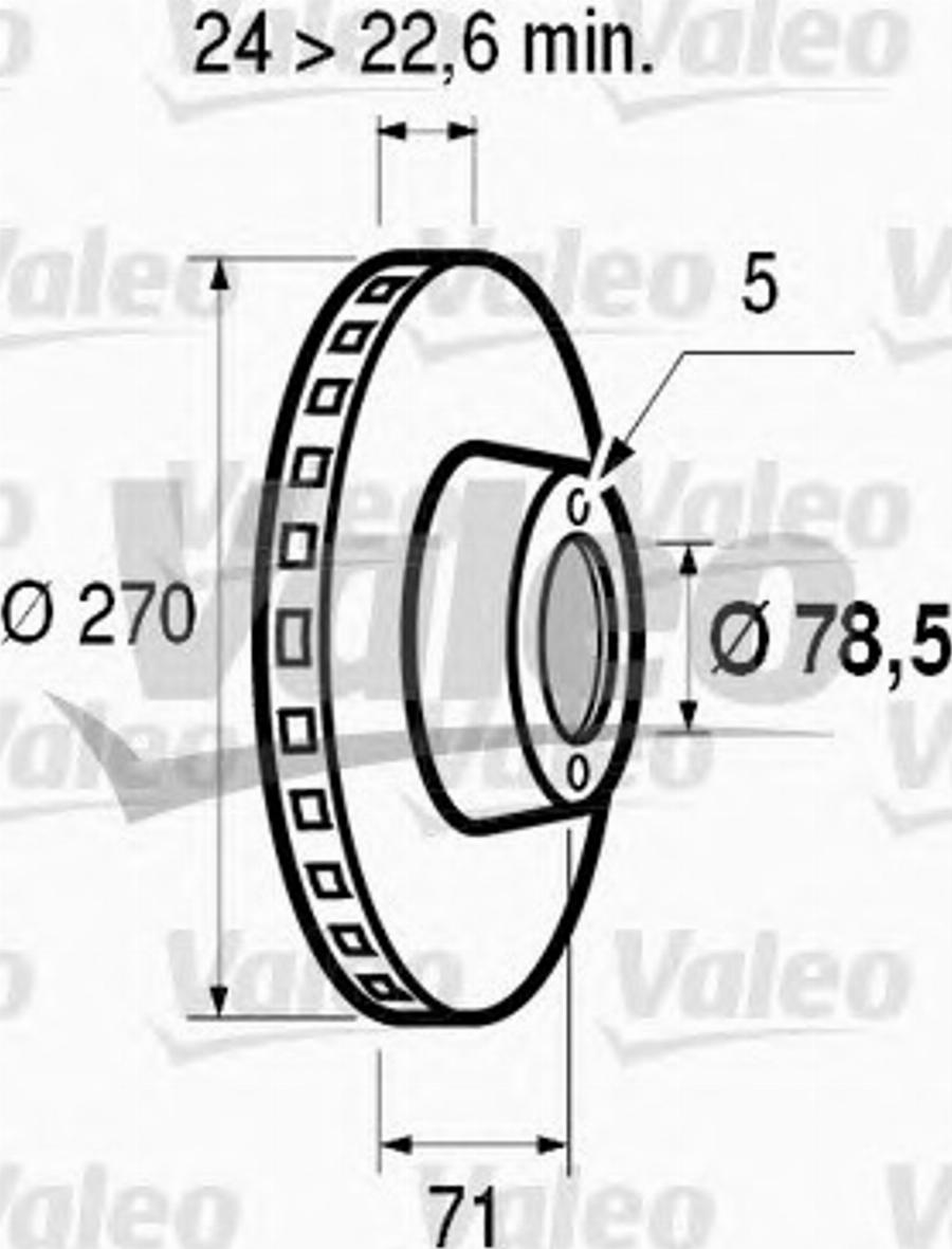 Valeo 186422 - Discofreno www.autoricambit.com