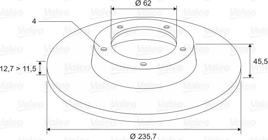 Valeo 186530 - Discofreno www.autoricambit.com