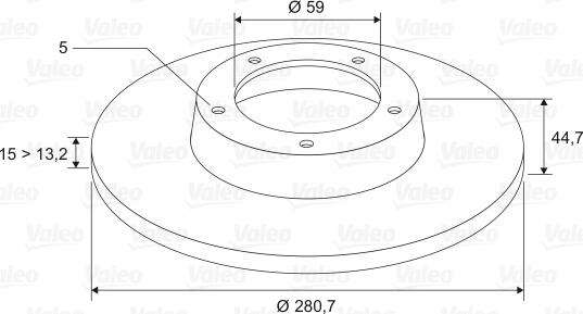 Valeo 186605 - Discofreno www.autoricambit.com