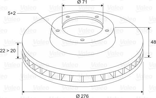 Valeo 186145 - Discofreno www.autoricambit.com