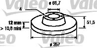 Valeo 186152 - Discofreno www.autoricambit.com