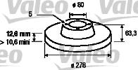 Valeo 186180 - Discofreno www.autoricambit.com