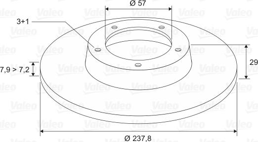 Valeo 186130 - Discofreno www.autoricambit.com