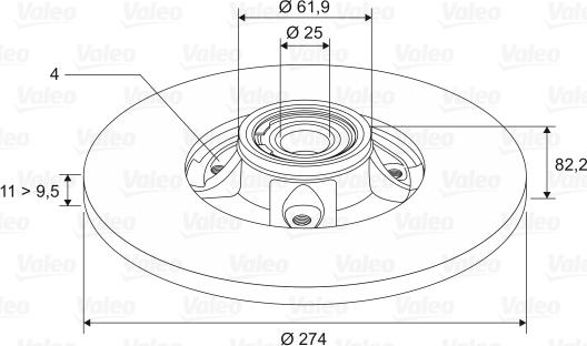 Valeo 186895 - Discofreno www.autoricambit.com