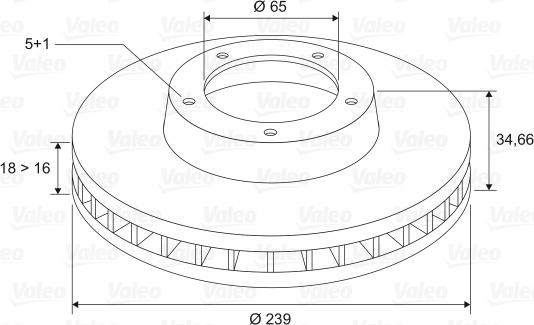 Valeo 186888 - Discofreno www.autoricambit.com