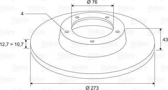 Valeo 186202 - Discofreno www.autoricambit.com