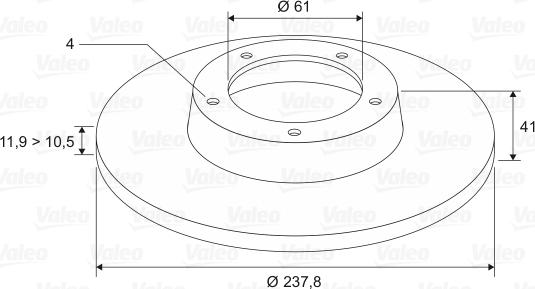 Valeo 186230 - Discofreno www.autoricambit.com