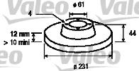 Valeo 186232 - Discofreno www.autoricambit.com