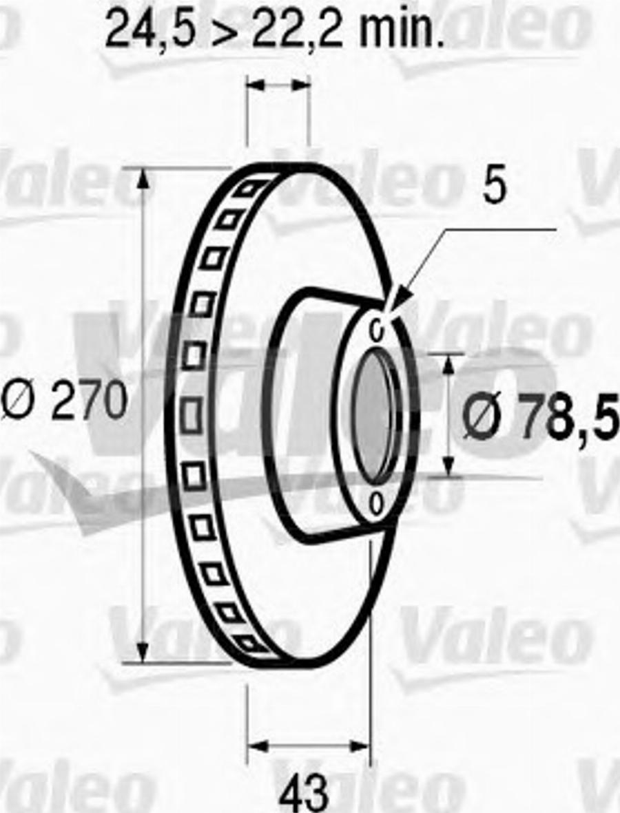 Valeo 186 279 - Discofreno www.autoricambit.com